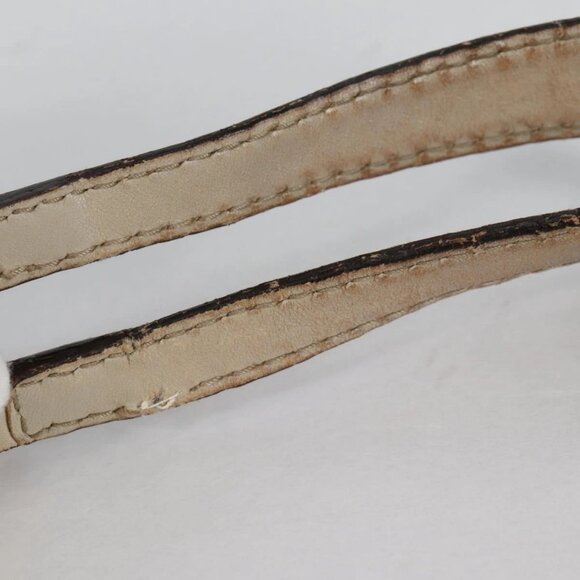 GUCCI GG Canvas Guccissima Shoulder Bag Leather Gold White 203504 Auth 137866 - Picture 11 of 16